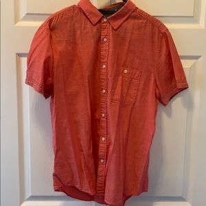 Men’s H&M Button Down T-Shirt - Salmon, L